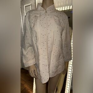 Chico's Shimmering Silver Jacket